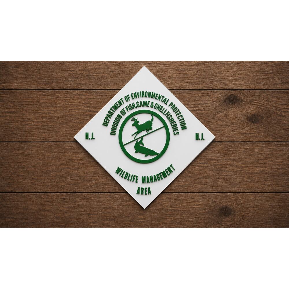 New Jersey Wildlife Management Area Sign Environmental Protection Fish Game DNR